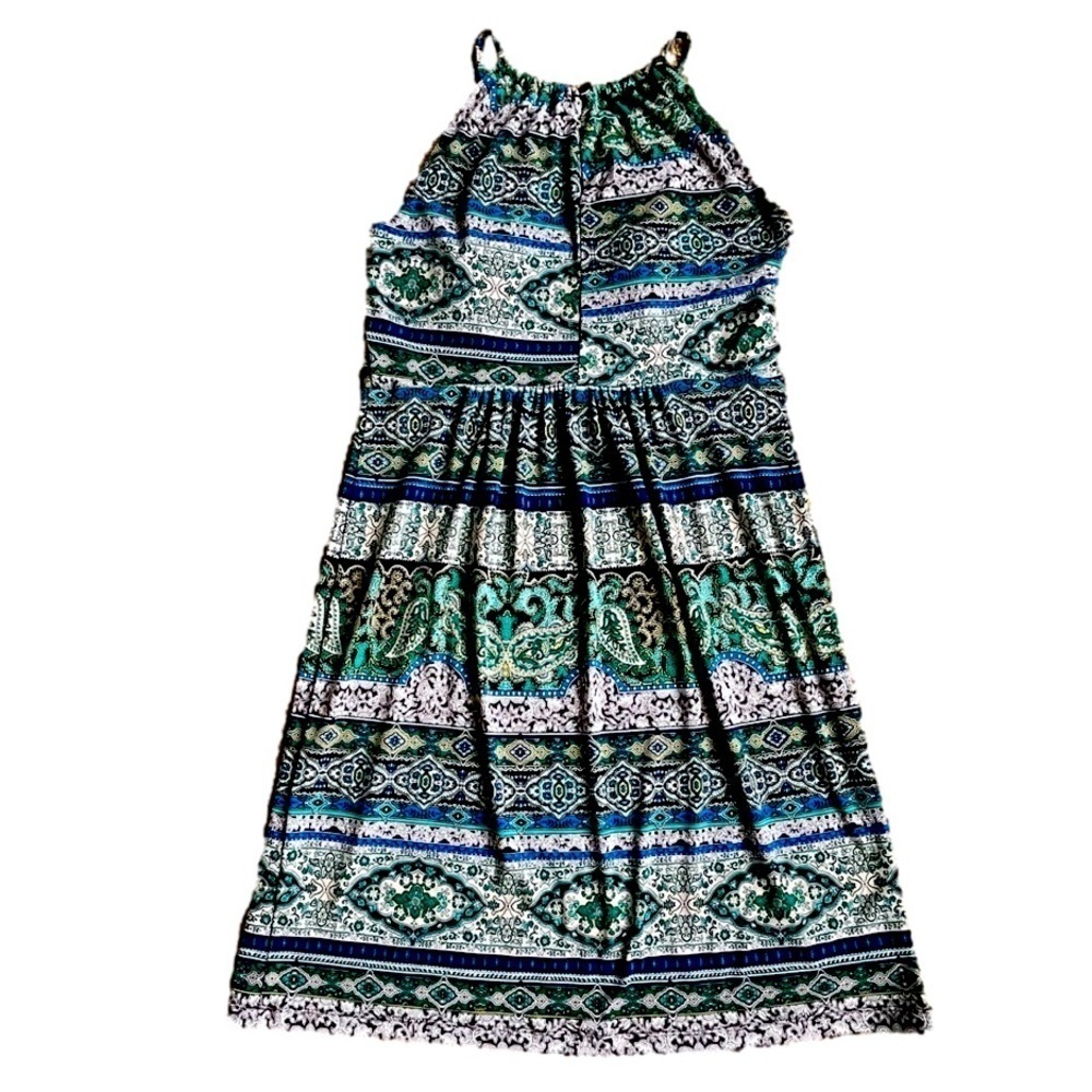 ♥️Valerie Bertinelli paisley keyhole dress